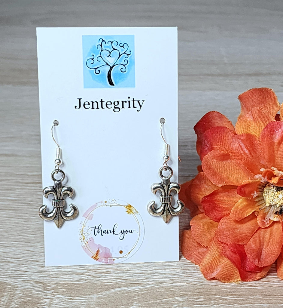 Silver Fleur de Lis Earrings