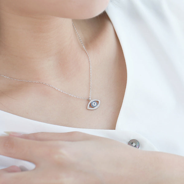 Sterling Silver Eye Necklace