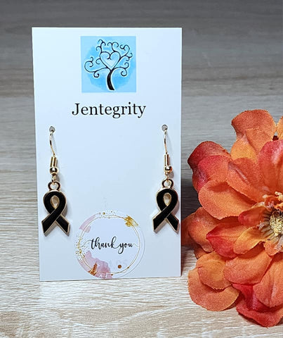 Black Ribbon Earrings