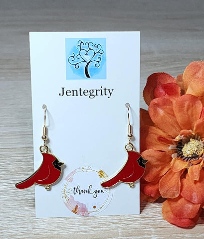 Cardinal Earrings