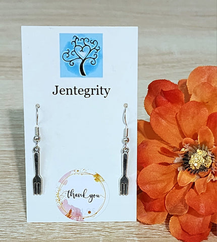 Silver Fork Earrings