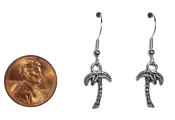 Silver Palm Tree Earrings