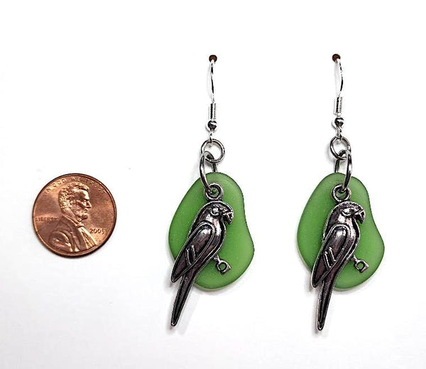 Sea Glass Parrot Earrings