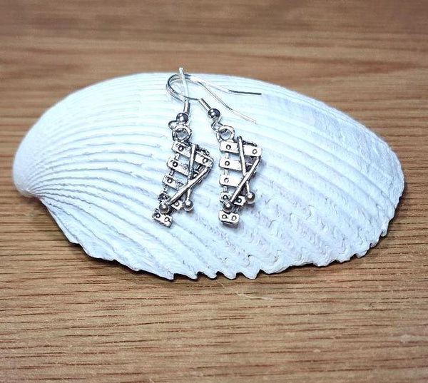 Silver Xylophone Earrings