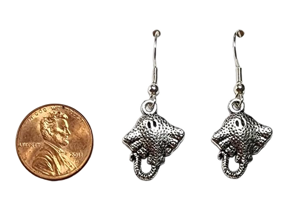 Silver Stingray Earrings