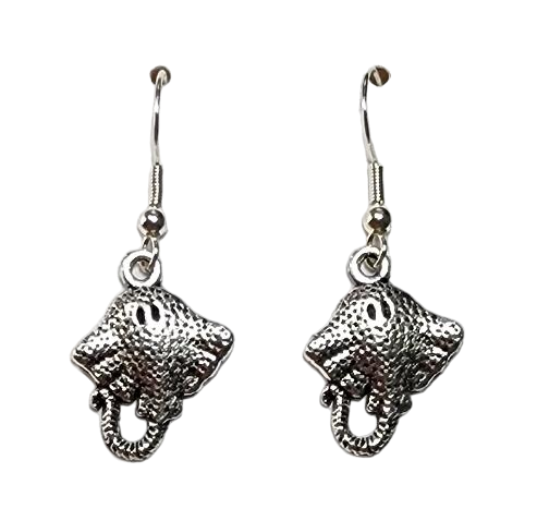Silver Stingray Earrings